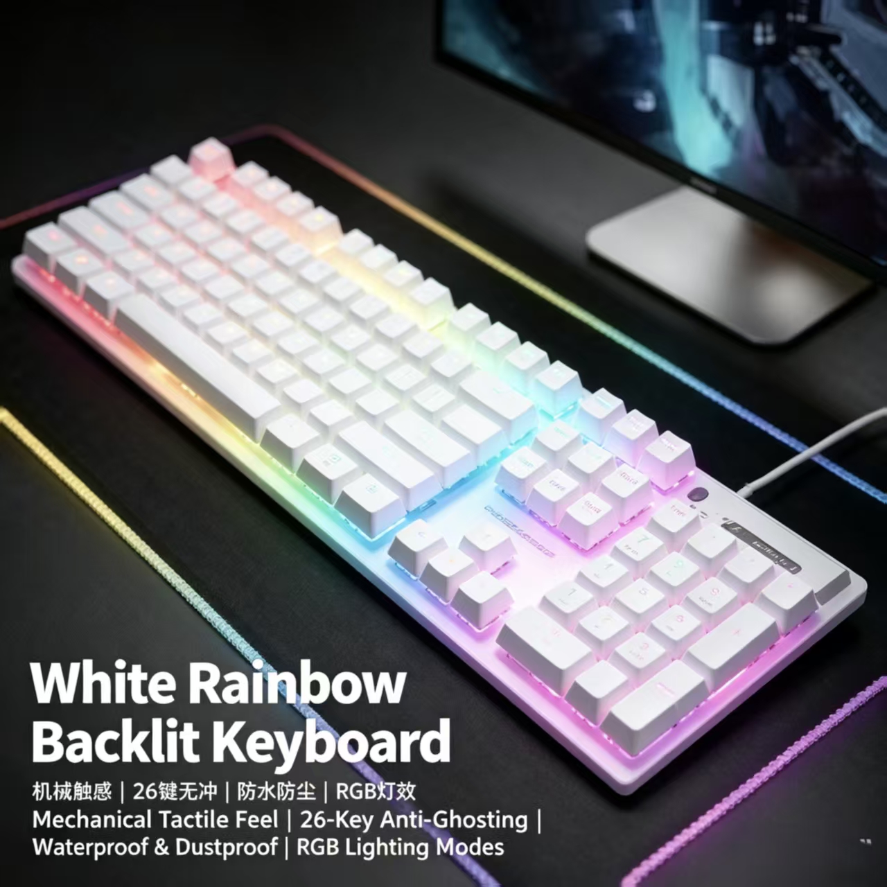 Gaming Keyboard And Mouse Combo - Pro-Pioneer GX330 Wired Mechanical-Feel Gaming Keyboard