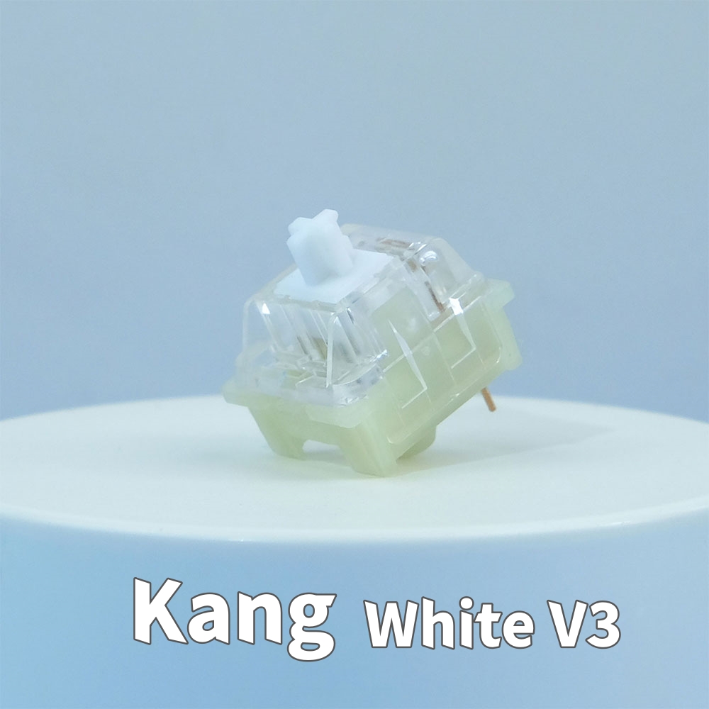 Gaming Keyboard Hot Swappable - KTT Kang White V3 Switches Mechanical