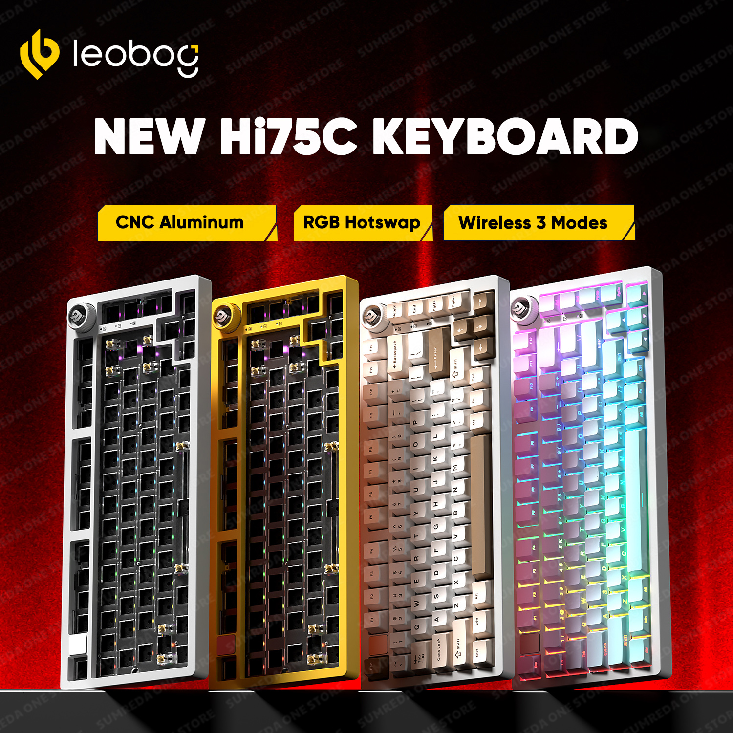 Gaming Keyboard Hot Swappable - Leobog Hi75C Hi75 Hi75C Pro Aluminum