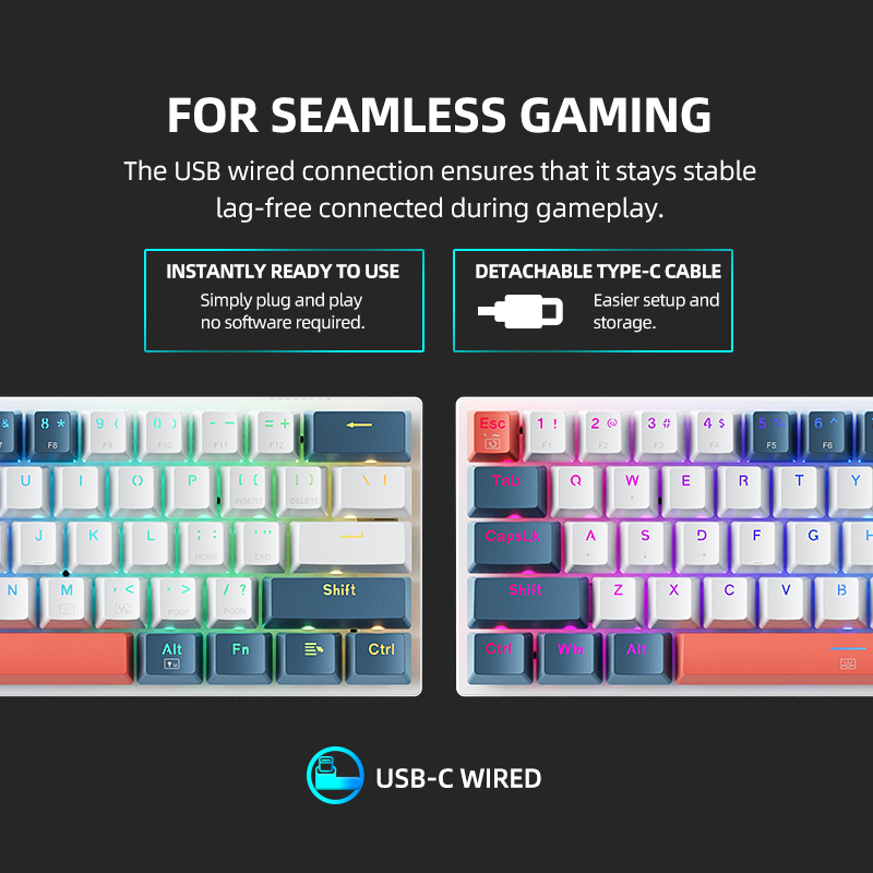 K500-B61 Machenike Mini Mechan - Gaming Keyboard Hot Swappable avis et prix