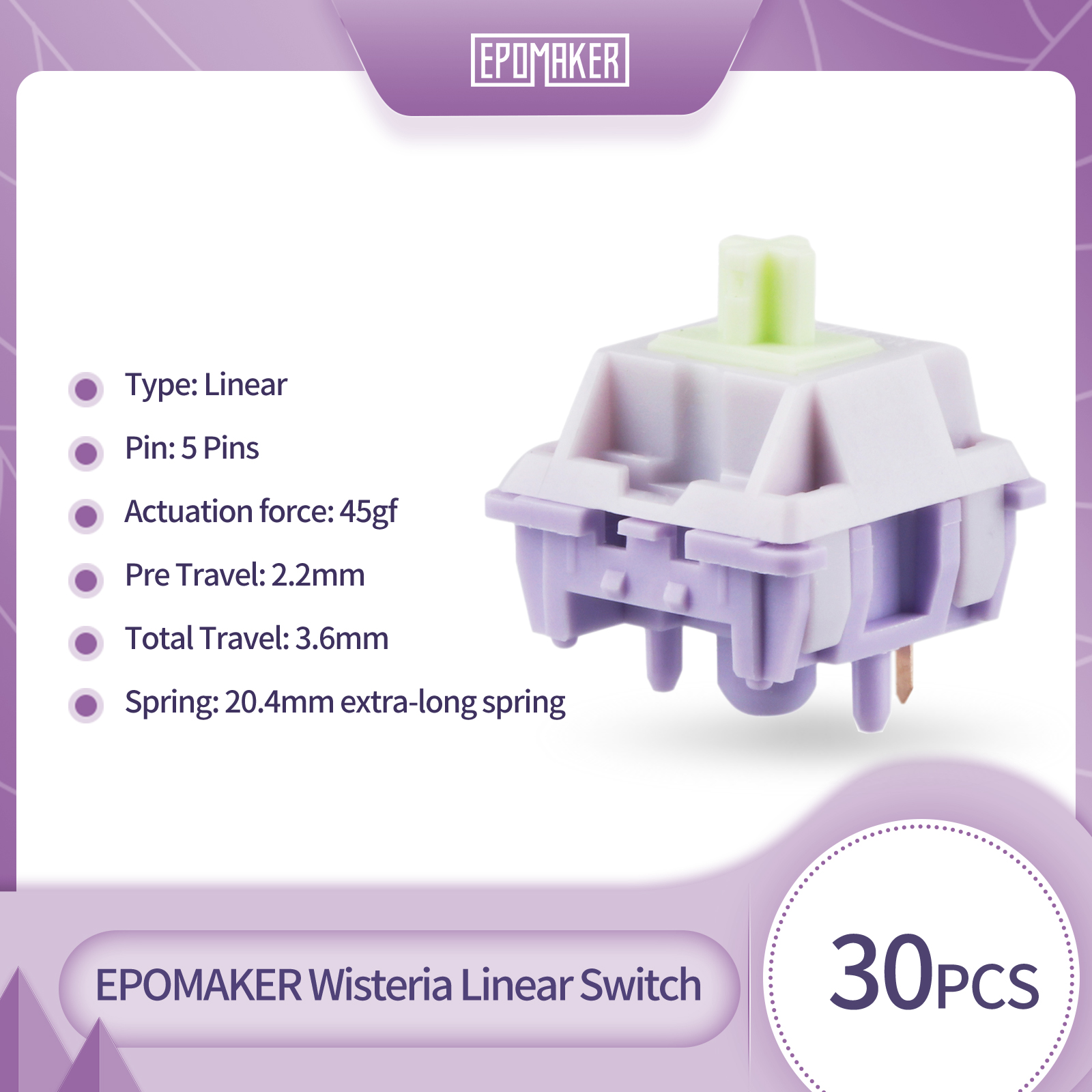 Custom 30 100 Pieces EPOMAKER  - Gaming Keyboard Hot Swappable avis et prix
