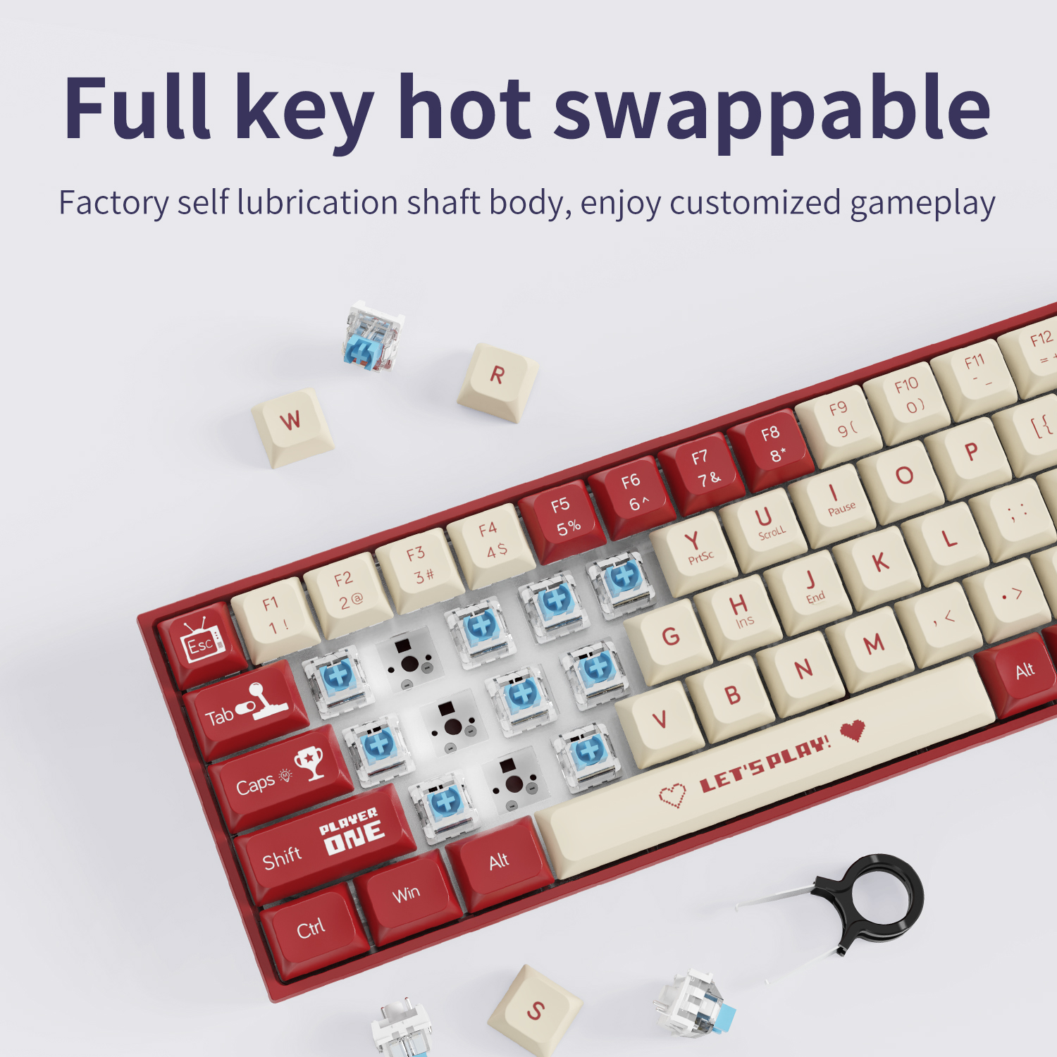 AJAZZ AK680 65% Wired Gaming M - Gaming Keyboard Hot Swappable avis et prix