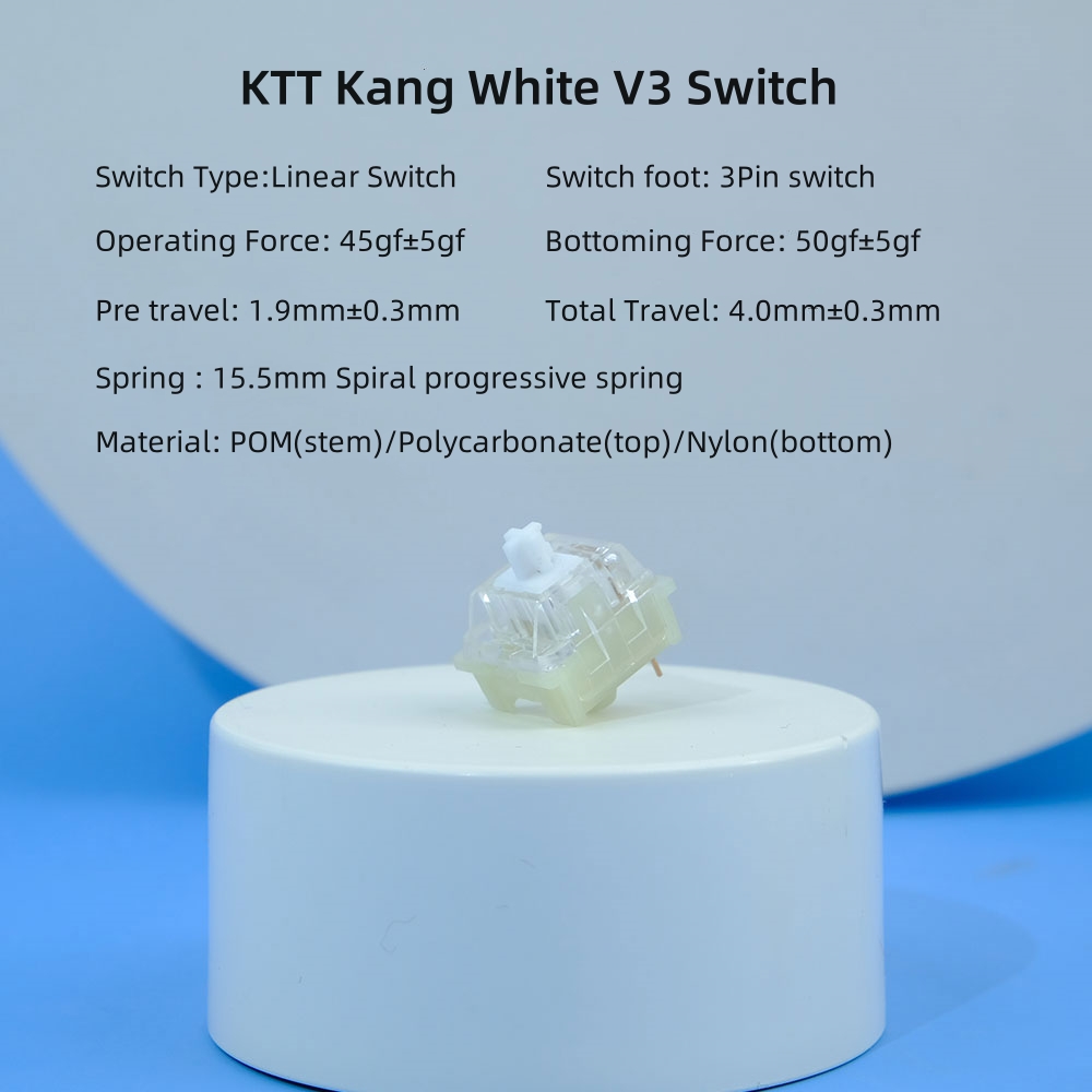 KTT Kang White V3 Switches Mec - Gaming Keyboard Hot Swappable avis et prix