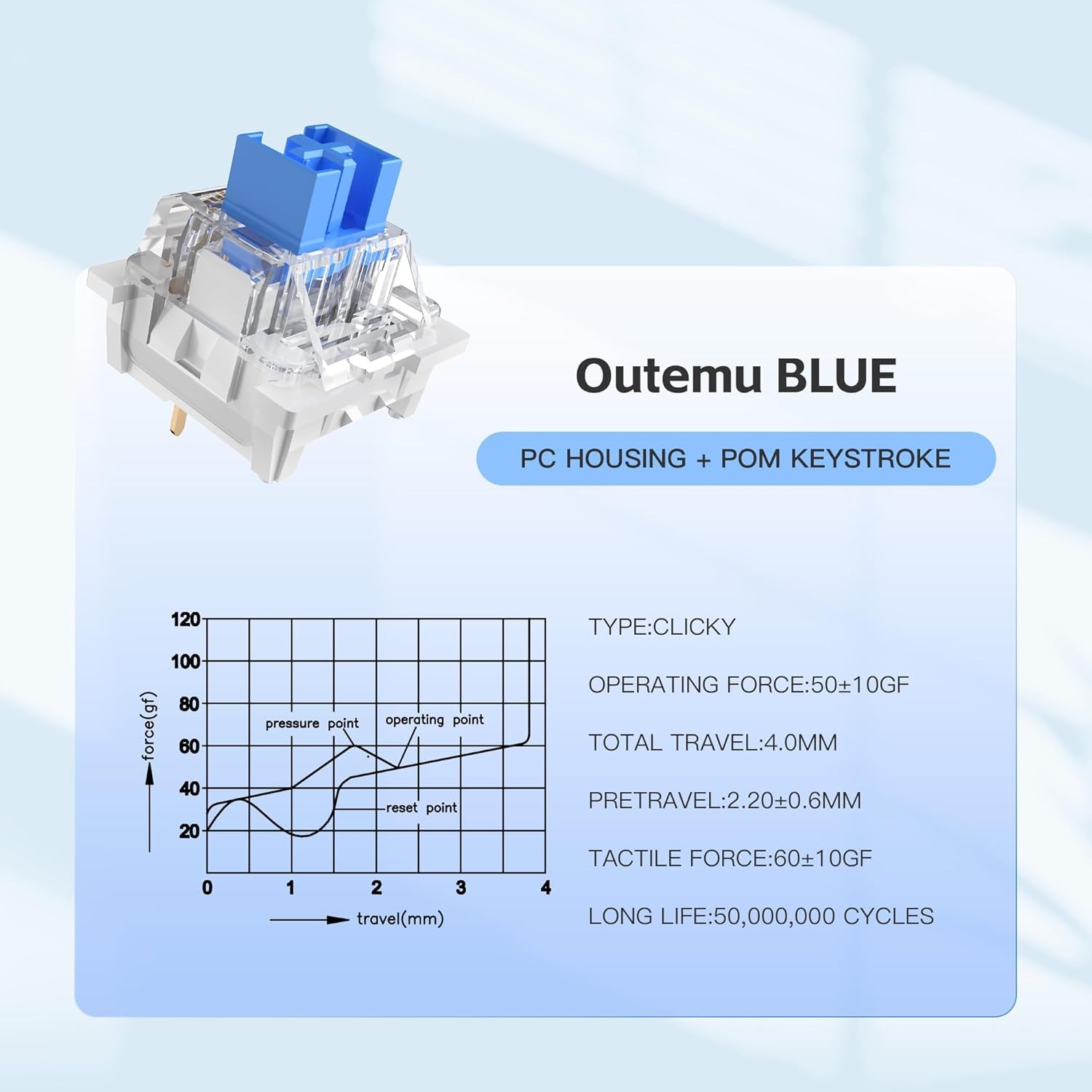 100 Practical Blue Switches, H - Gaming Keyboard Hot Swappable avis et prix
