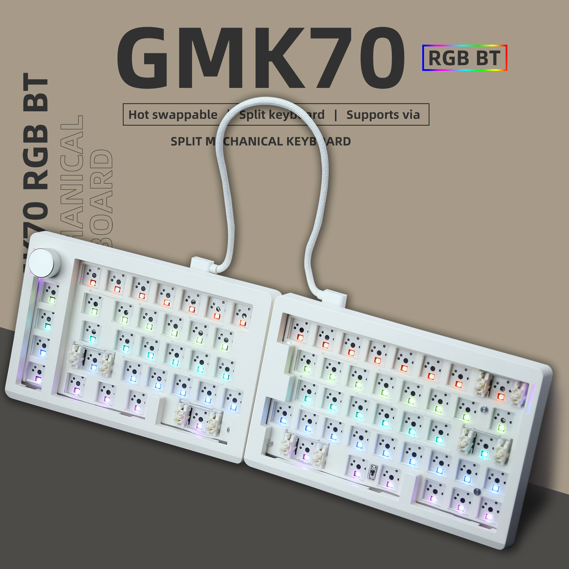 ZUOYA GMK70 VIA/Qmk separate G - Gaming Keyboard Hot Swappable avis et prix
