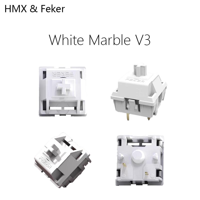 HMX Feker White Marble V3 Hot  - Gaming Keyboard Hot Swappable avis et prix
