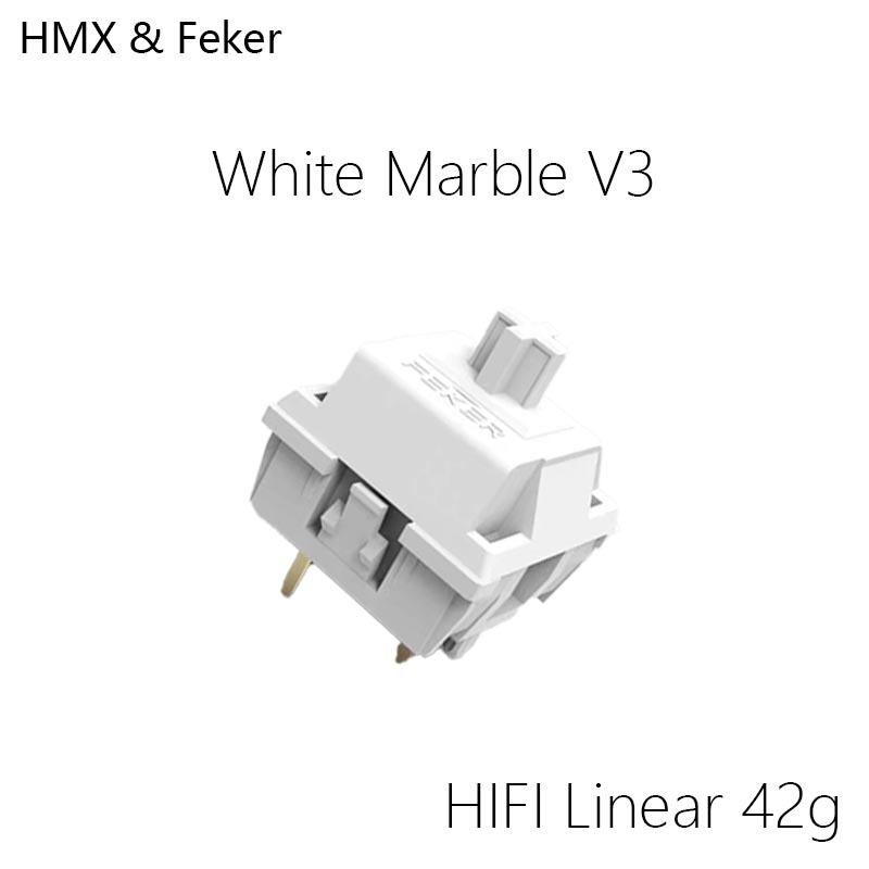 HMX Feker White Marble V3 Hot  - Gaming Keyboard Hot Swappable avis et prix